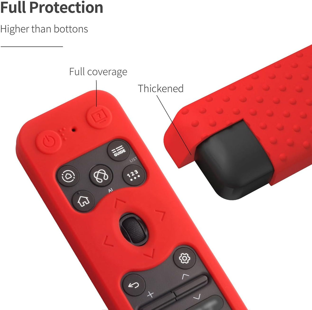 Silicone Case for LG MR25GA Remote Cover Compatible with 2025 LG OLED Smart TV C5 B5 G5 M5 Series Remote Protective Case Cover (red)