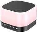 SleeZOO Sound Machine White Noise Machine with 25 Soothing Sounds 12 Colors Light with 10 Adjustable Levels 32 Adjustable Volumes 5 Timers Portable Sleep Machine for Adults Kids Baby (Black)