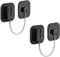 Refrigerator Lock - Heavy Duty Fridge & Freezer Safety Latch for Babies & Toddlers, Easy Install Kitchen Cabinet Lock (Black, 2)