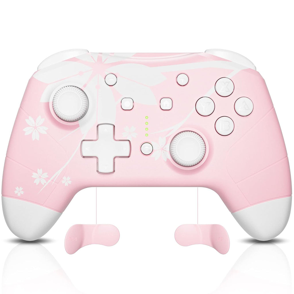 Mytrix Wireless Controller for Windows PC iOS Android Steam Deck, Bluetooth Controller with Programmable Buttons, Turbo & Vibration - Pink