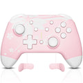 Mytrix Wireless Controller for Windows PC iOS Android Steam Deck, Bluetooth Controller with Programmable Buttons, Turbo & Vibration - Pink