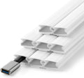 136in Cord Hider for Wall Mount TV, White Wire Covers for 1 Mini Cords, YCLYC 8Pack Cable Hider Kit, Paintable Power Wall Cord Cover, Wire Hiders for TV on Wall Cable Raceway - L17in W0.6in H0.36in
