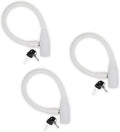 Urban August Child-Proof Refrigerator Lock for Kids & Adults - Lock for French Door Fridge and Cabinet (Small, White - 3 Pack Keyed Alike)