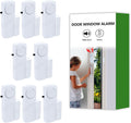 Door Window Alarm, 90dB Door Alarms Sensor for Kids Safety, Home Security, Door Window Burglar Alarm, Window Pool Alarms for Home, Apartments, Offices, Hotel Rooms (8pack)