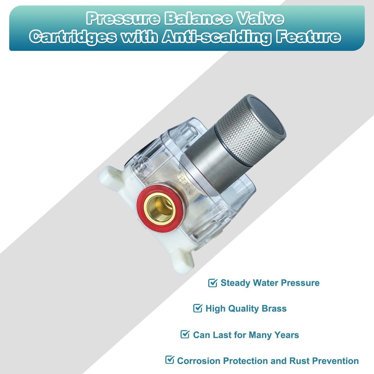 Digital Display Shower Valve Shower Valve Single Way Shower Diverter Valve Shower Mixing Valve Can Use All the Time Brushed Nickel