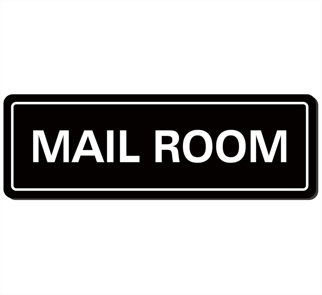 Mail Room Sign – Premium Frosted Acrylic Material, Strong Self-Adhesive, Quick Installation, Suitable For Your Office, Hotel, Bar, Restaurant And Home(9 × 3 Inches, Black)