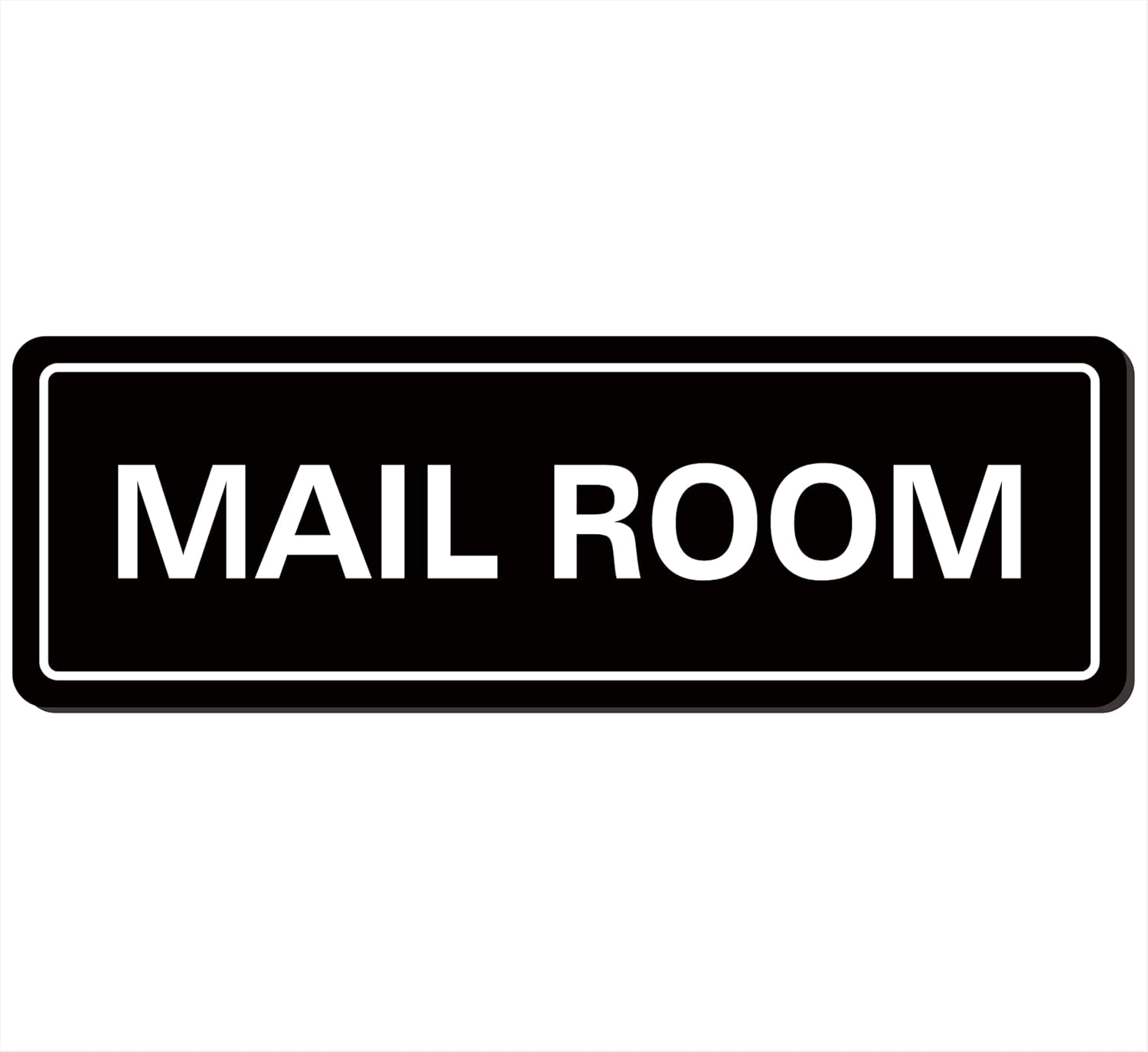 Mail Room Sign – Premium Frosted Acrylic Material, Strong Self-Adhesive, Quick Installation, Suitable For Your Office, Hotel, Bar, Restaurant And Home(9 × 3 Inches, Black)