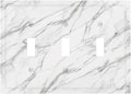 Decorative Light Switch Cover Plate Modern Grey Marble Texture 3 Gang Wall Plates for Electrical Outlets Triple Toggle Switch Plate Covers Outlet Covers Faceplate for Bedroom Home Decor