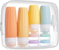 BAGSMART 18 Pack TSA Approved Travel Bottles for Toiletries, Leak Proof Silicone Travel Size Containers Bottles for Shampoo, Macaron