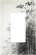 Outlet Covers Watercolor Vintage Ink Bamboo Forest 1 Gang Wall Plates Single Rocker Light Switch Covers Decorative Switch Plates Electrical GFCI Panel Covers for Home Office Decor 5 X 3 IN
