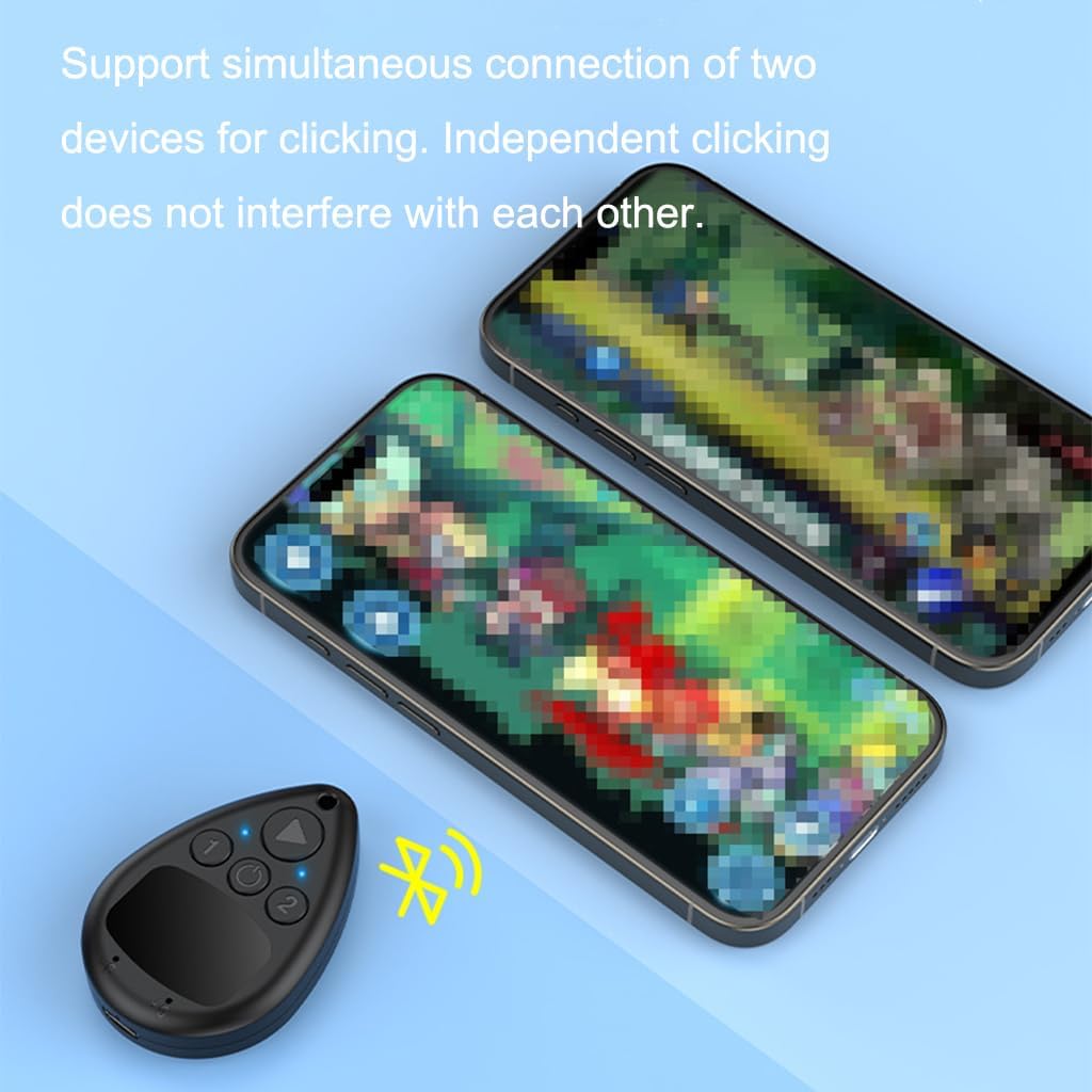 Wireless Mobile Phone Screen Auto Clicker – Adjustable Speed, Silent Operation, No Root Required – Auto Touch Clicker for Android & iOS Devices, Game & App Automation Tool by BLUECC (1 dragging 2)