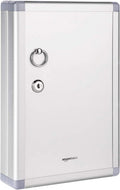 Amazon Basics 24-Key Position Cabinet Key lock Box, Silver, 12.5"D x 8.5"W x 2.45"H