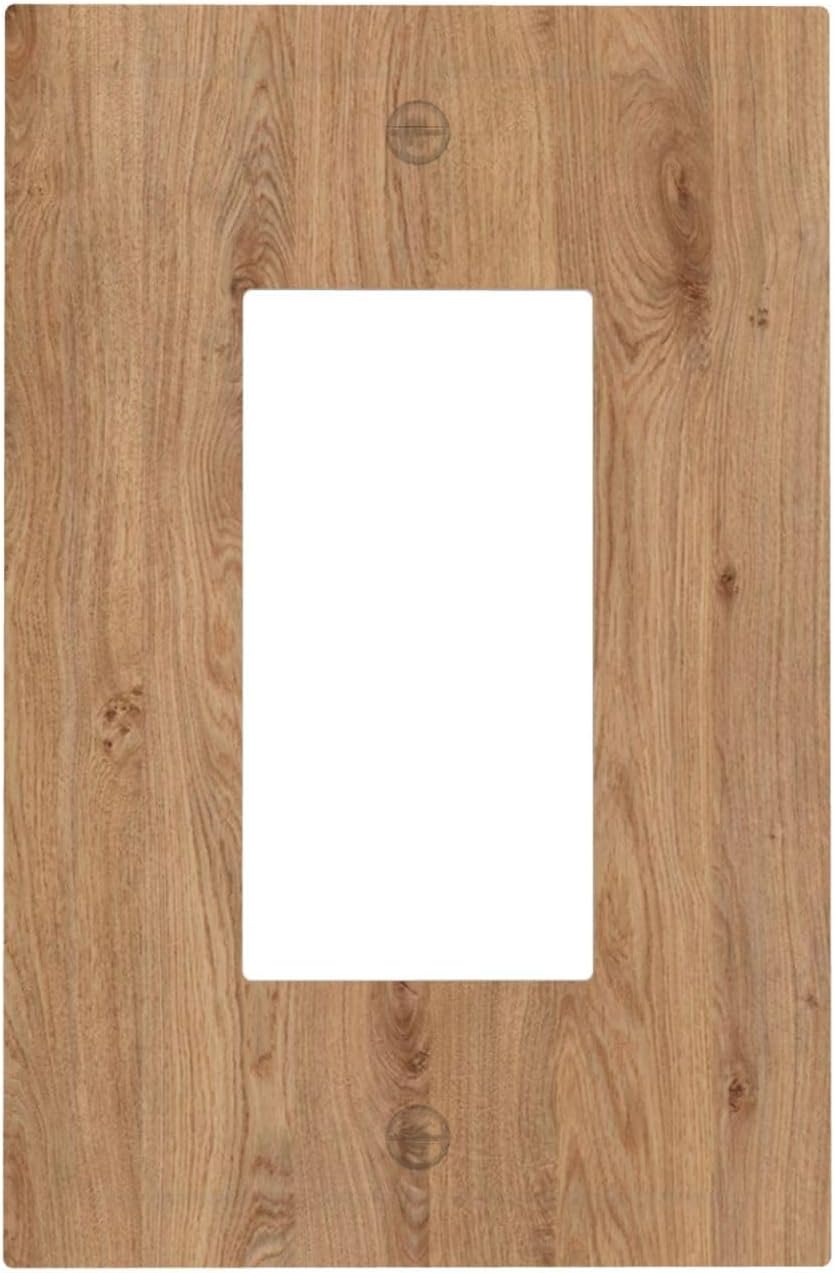 Decorative Outlet Covers Vintage Rustic Wood Color Brown Wood Grain 1 Gang Single Rocker Light Switch Cover Plate Wall Plates GFCI Faceplate for Farmhouse Cabin Decor