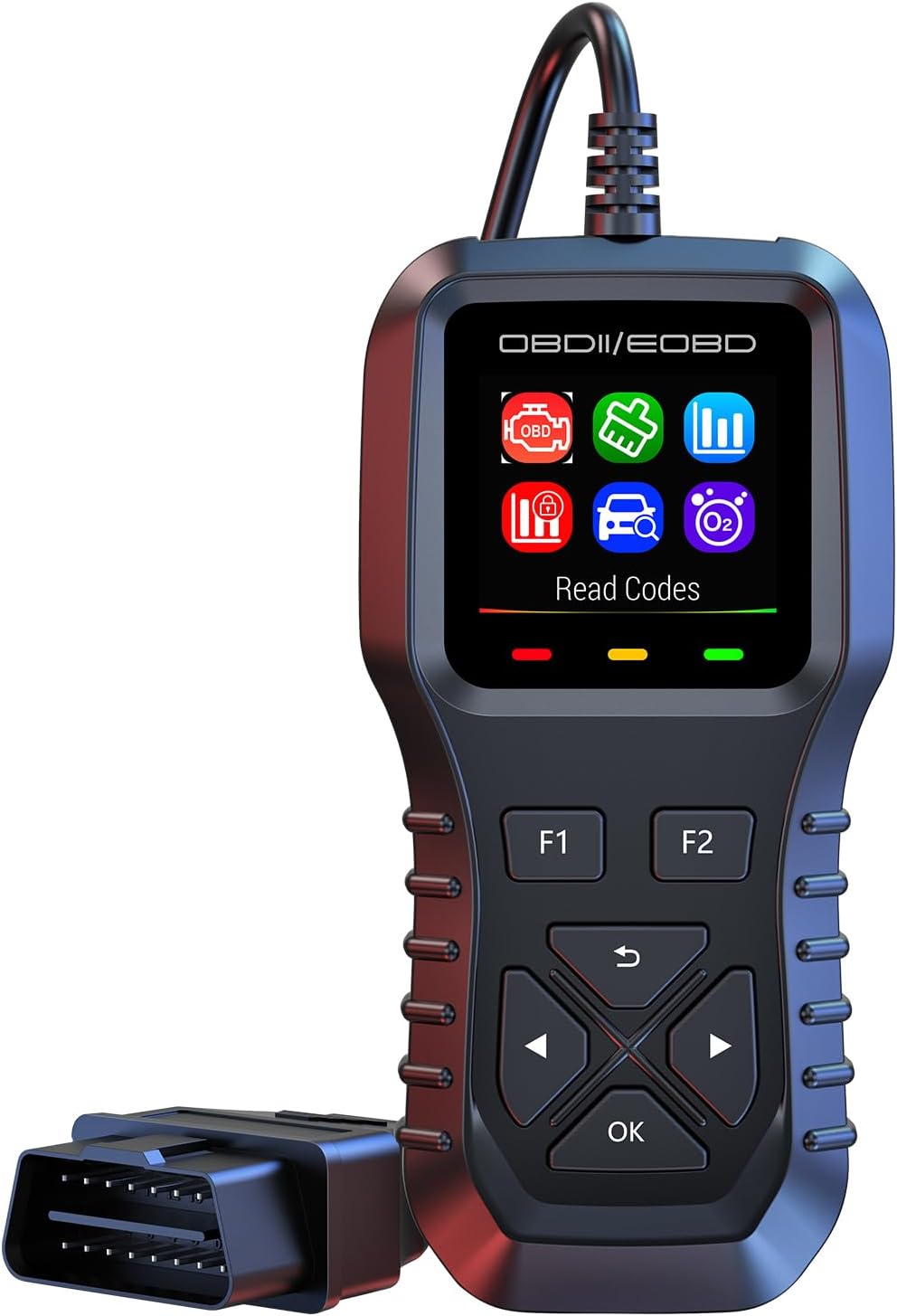 K1 obd2 Scanner,obd2 Scanner Diagnostic Tool,Car Code Reader for Check Engine Light, Real-Live Data, Freeze Frame with Colour Screen, Multilingual Plug & Play for All OBDII & EOBD Vehicles