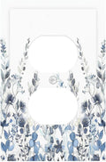 Outlet Covers Light Blue Watercolor Leaves Plant With Floral 1 Gang Duplex Wall Plate Decorative Switch Plates Electrical Receptacle Faceplate Light Switch Cover for Bedroom Bathroom Decor