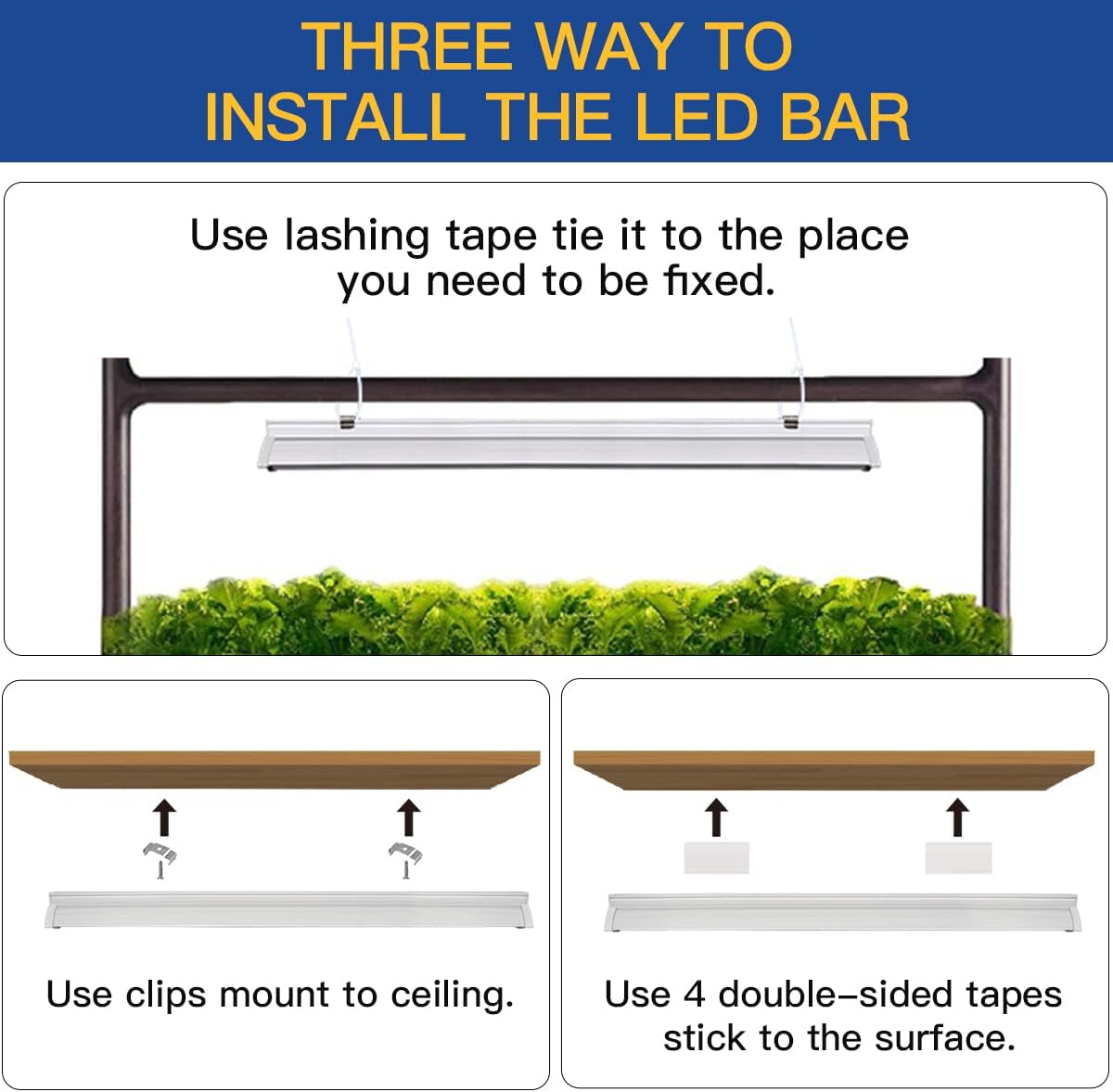 T5 LED Grow Lights, 204pcs Bulb 5000K White Full Spectrum Plant Light Strips for Indoor Plants, Shelves Greenhouse Seedling, End-to-End Connectable with V-Shaped Reflector