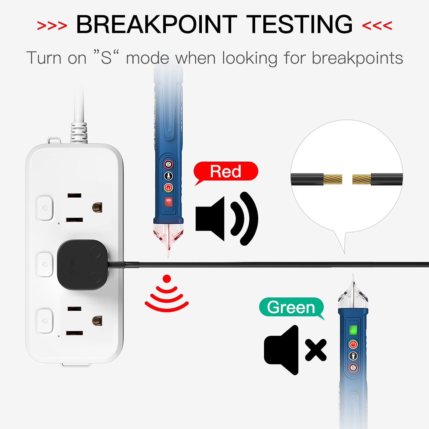 Non-Contact Voltage Tester,Electrical Voltage Detector Pen Null/Live Wire Tester Breakpoint Finder Voltage Measuring Tool Dual Range AC 12V/48V-1000V