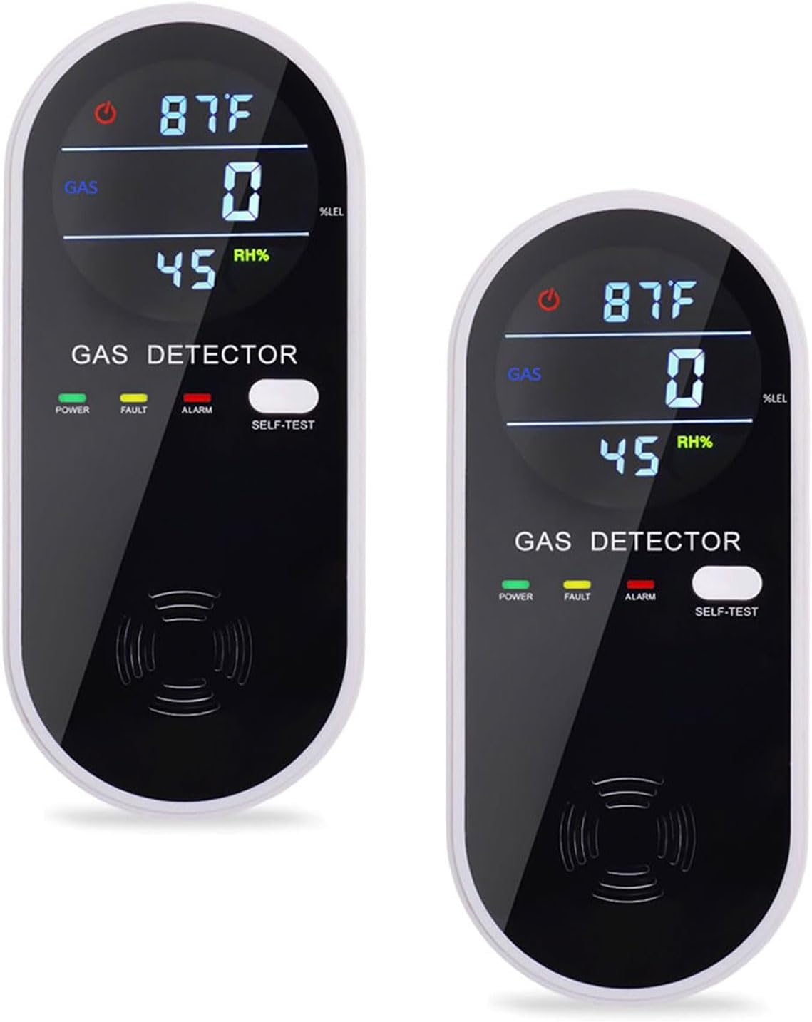2 Packs Gas Detector & Alarm, KH Alert 3 in 1 Natural Gas Detectors & Propane Gas Detectors for Home & RV, Combustible Gas Leak Detector Monitor for LNG, LPG, Methane