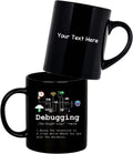 Personalized Debugging Definition Mug Funny Gift To Programmer Customized IT Programming Coding Binary Computer Teacher Student 11oz Black Ceramic Mug 11oz