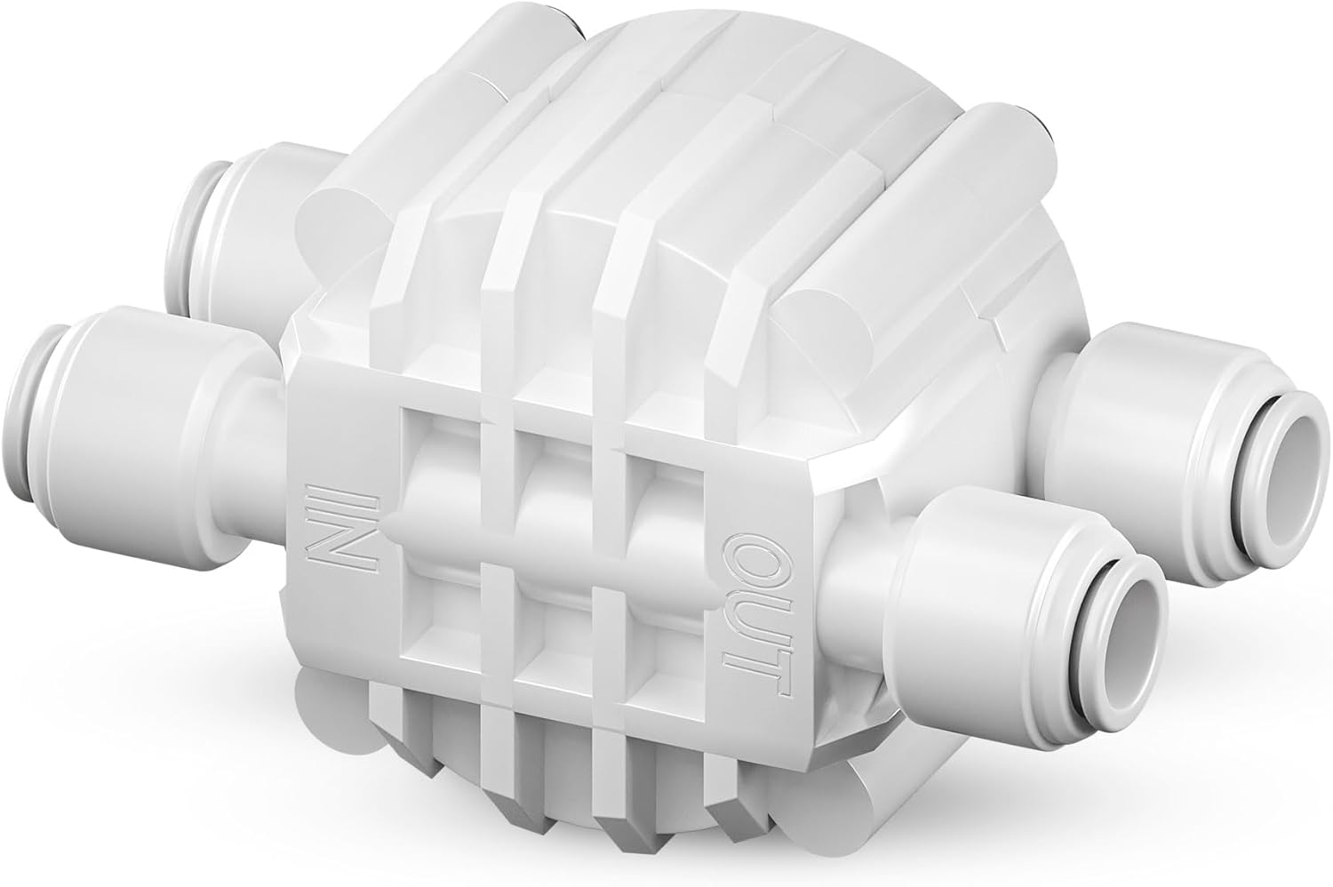WECO Automatic Shut Off Valve Quick Connect for Reverse Osmosis Water Systems - ¼ Inch Ports Valve for Water Purification Systems