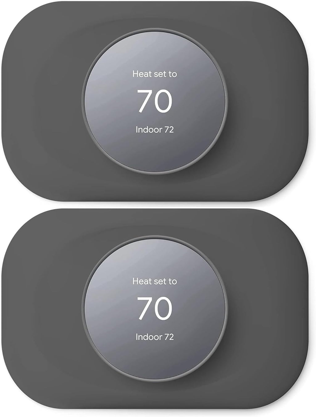 Compatible with Google Thermostat 2020 Wall Plate Cover - Petrichor Nest Thermostat Trim Kit, Made for Google Nest Thermostat 2020, Cover Imperfections Easy to Install - Charcoal（2 Pack）