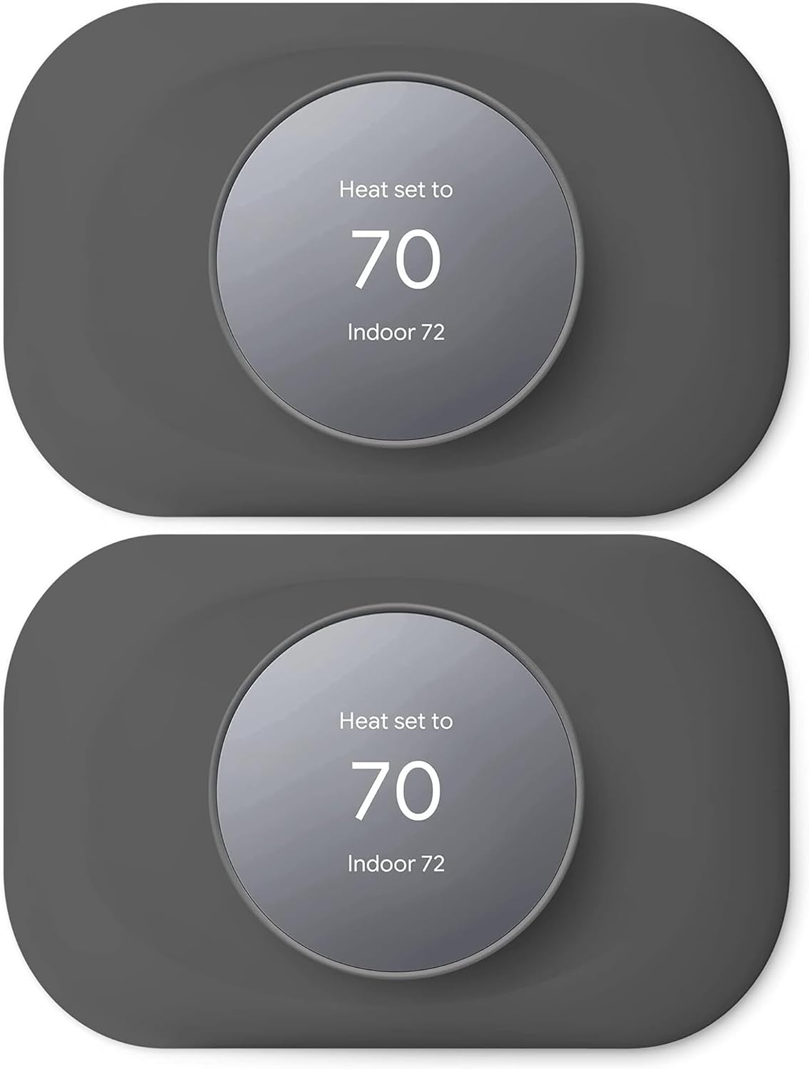 Compatible with Google Thermostat 2020 Wall Plate Cover - Petrichor Nest Thermostat Trim Kit, Made for Google Nest Thermostat 2020, Cover Imperfections Easy to Install - Charcoal（2 Pack）