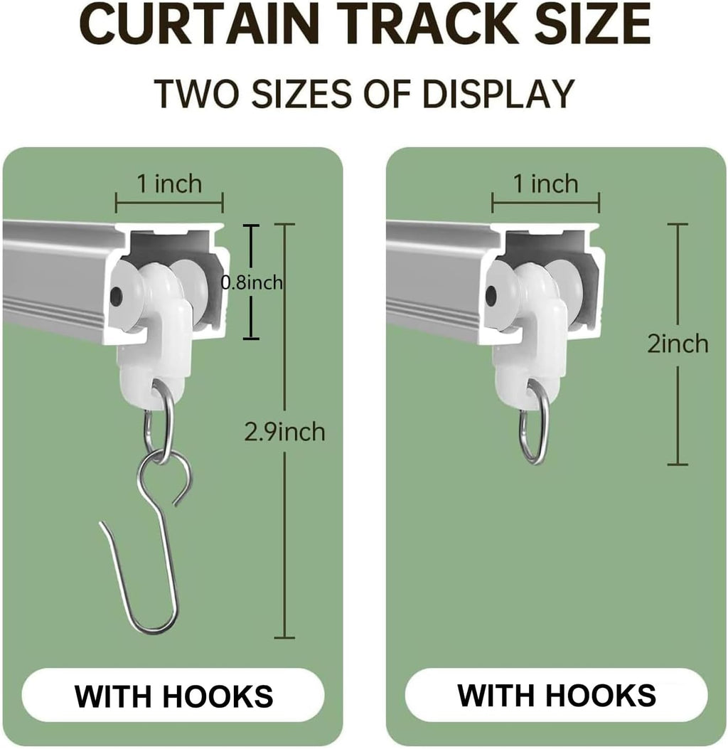 Curtain Tracks Ceiling Wall Mounted Heavy-Duty Curtains Rails Room Divider Curtain Track for Living Room Bedroom Room Shower Divider White 3 ft To 6 ft