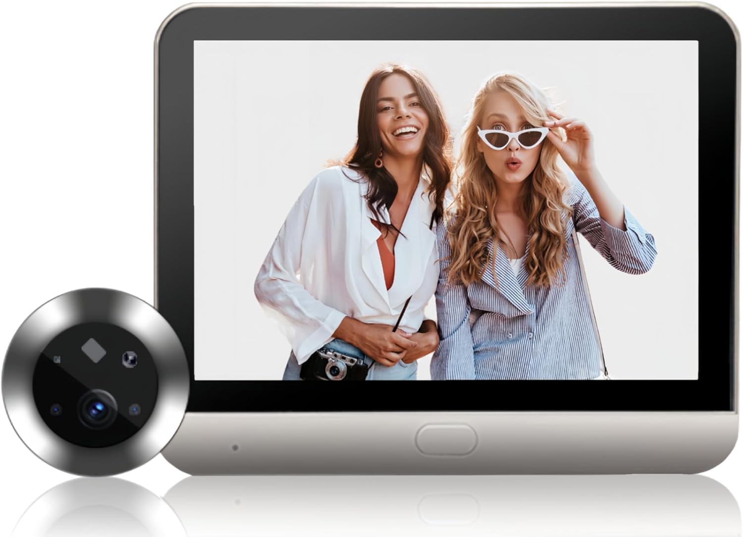 Zunate Door Peephole Camera, 4.3 inch LCD Screen 120 Wide Angle Visual Doorbell Digital Door Viewer, Door Peephole Viewer Video Doorbell 1080P Camera with PIR Motion Detection