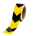 Arrow Reflective Tape 2 Inch x 33 FT Black Yellow Waterproof Caution Safety Tape Stickers Reflector Tape Conspicuity Outdoor Hazard Warning