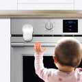 EUDEMON Child Safety Heat-Resistant Oven Door Lock, Oven Front Lock for Kids Easy to Install, Use Adhesive,No Screws or Drill (1 Pack,White)(ONLY for Flat Surface)