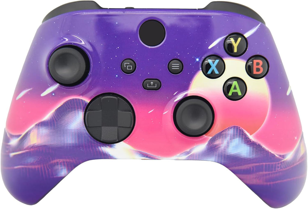 ProControllers LLC Hand Airbrushed Fade Custom Controller Compatible with Xbox Series X/S & Xbox One (Series X/S Cyber Sky)