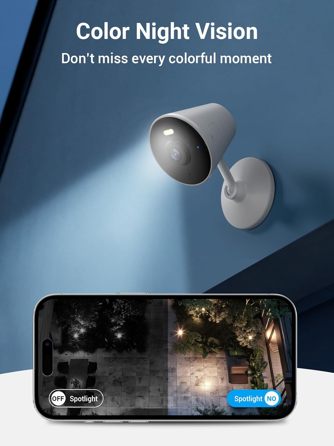[5G & 2.4G] Indoor/Outdoor Security Camera for Home, Baby/Elder/Dog/Pet Camera with Phone App, Wi-Fi Camera w/Spotlight, Color Night Vision, 2-Way Audio, 24/7, SD/Cloud Storage, Work w/Alexa, 2Pack