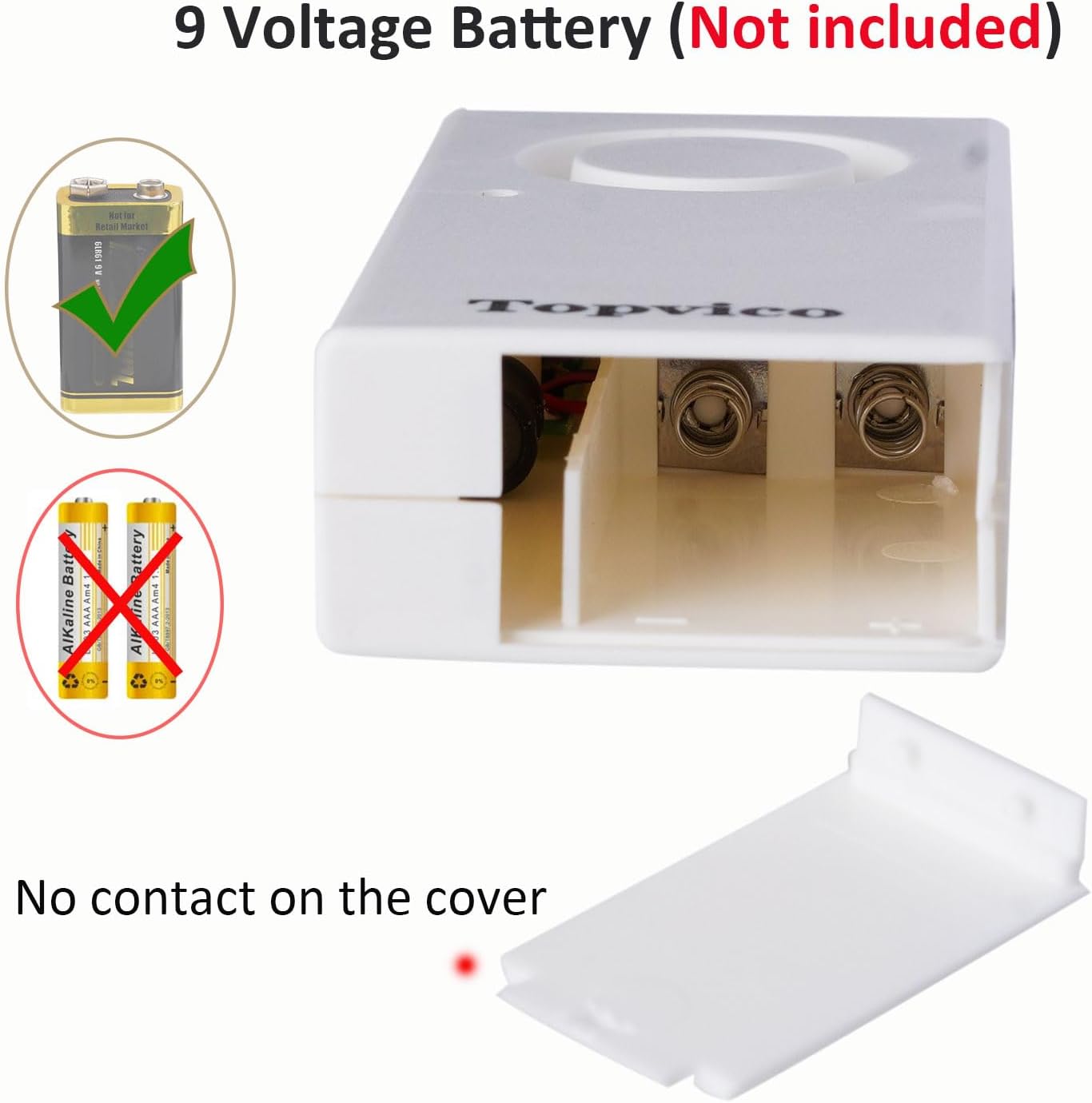 Topvico Water Leak Sensor Detector Flood Alarm for Basement RV Moisture 120dB Work Alone Battery Operated 3 Packs