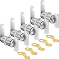 Thumb Operated Offset Cam Lock, 1-3/8” RV Storage Locks 5PCS Cabinet Locks 5PCS Keyless Non-Locking Locks Replacements Fits on RV Compartment Camper, Vehicles, Files Drawers (1-3/8 Inch 5Pcs)