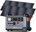 OSCAL PowerMax 6000 Solar Generator, 3600Wh/6000W Power Station with 2x200W Solar Panels, 120V/240V Split Phase Voltage AC Outlets (9000W Peak), 2400W Solar Charging,Emergency for Home,Battery Backup