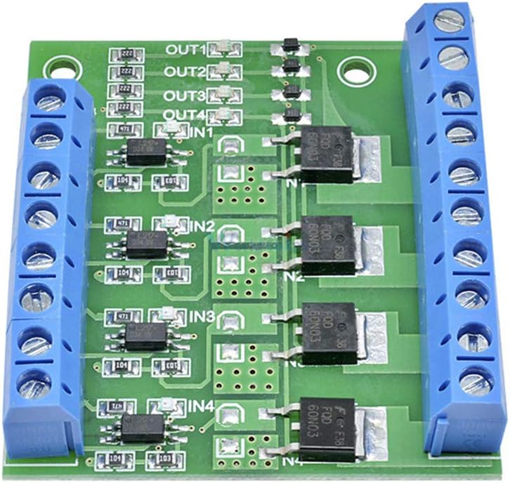 MOSFET Trigger Switch 4 Channel Drive Module 400W DC 3.7-27V 10A Large Power PWM Adjustment Electronic Switch Control Board