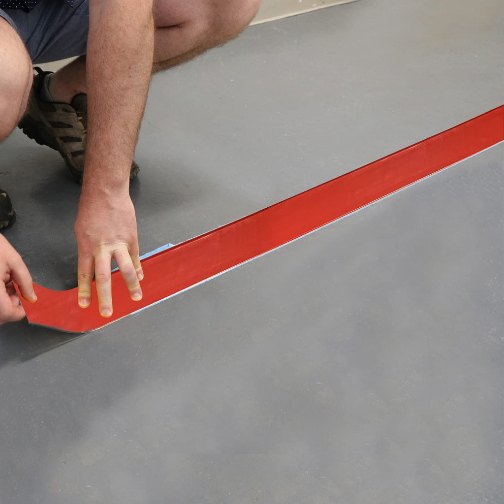 SmartSign Red 2 inch x 100 feet Floor Marking Tape, 32 mil Vinyl Floor Tape, Superior Mark Industrial Use Safety Tape with Beveled Edges, Strong Adhesive, for Gym/Warehouse/Courts