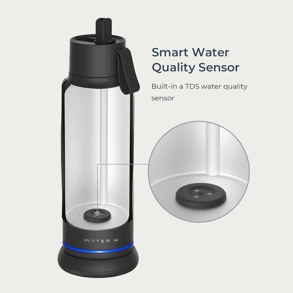 WATERH Vita Smart Water Bottle with Reminder to Drink Water, BPA-Free Vacuum Insulated Water Bottles with Filter & Straw, Bluetooth Intake Water Tracking Bottle, Ideal for Gift (18 oz)