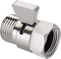 Tenfe Water Flow Control Valve, Brushed Nickel Shut Off Valve for Hand shower Adjustable Water Pressure Turn off Valve, Brass G1/2 Standard Connection