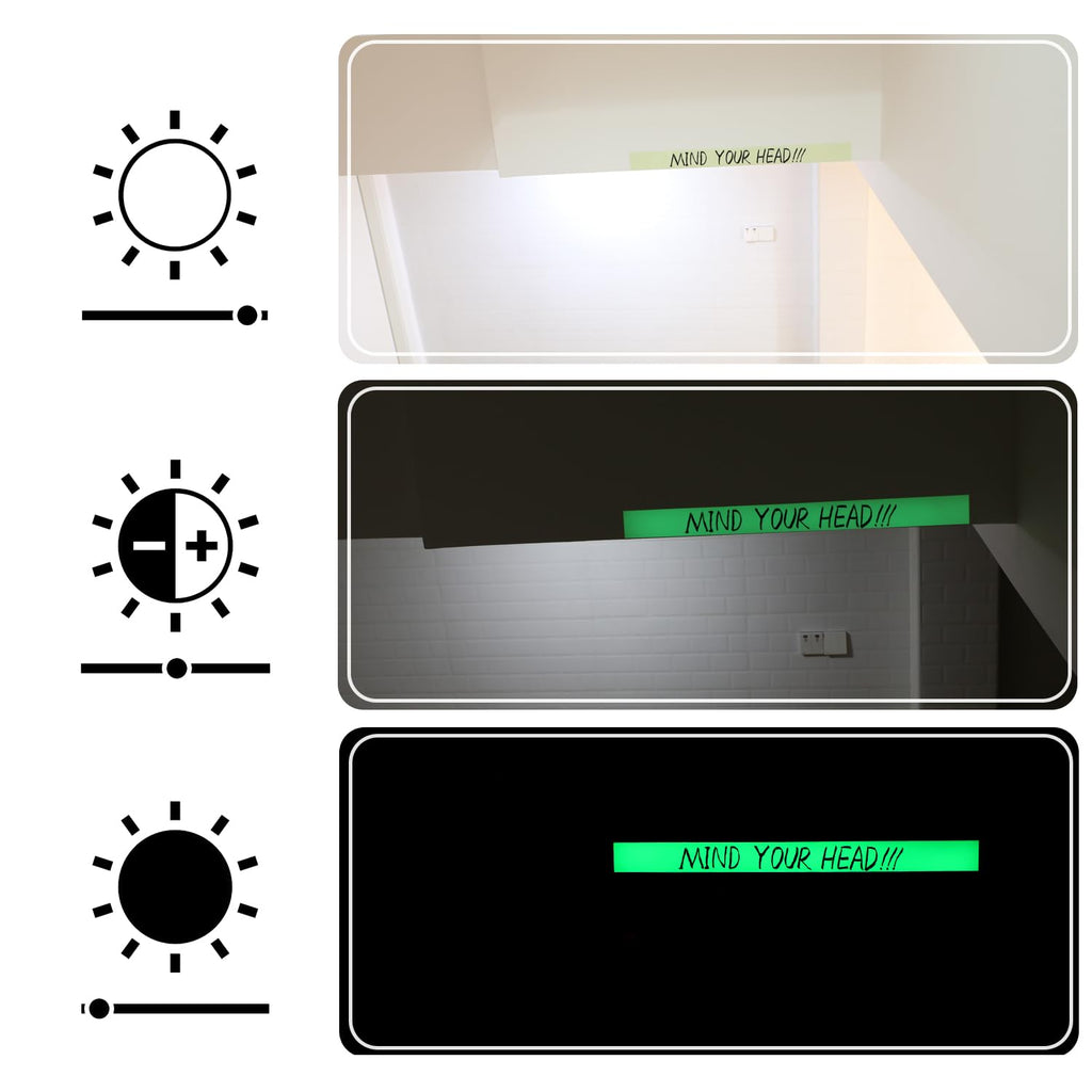 High Brightness Glow in The Dark Tape for Safety Marking, Art Craft DIY, Christmas Deco and Party Accessories. Non-Toxic Adhesive, Waterproof Rechargeable Luminous Tape (1 in X 30 ft)