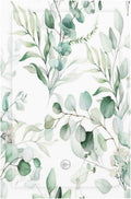 Boho Green Eucalyptus Leaf Floral Plants Flowers Light Switch Cover Plate 1 Gang No Device Blank Electrical Wall Plates Faceplate Decorative Switch Plate for Bed Room Living Room Decor