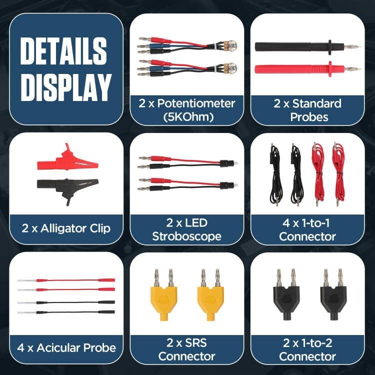 68 PCS Automotive Circuit Test Lead Kit,Multimeter Test Leads Set,Electrical Breakout Leads Automotive Kit, OBD2 Breakout Box OBDII Protocol Detector for Professional Automotive Diagnostics