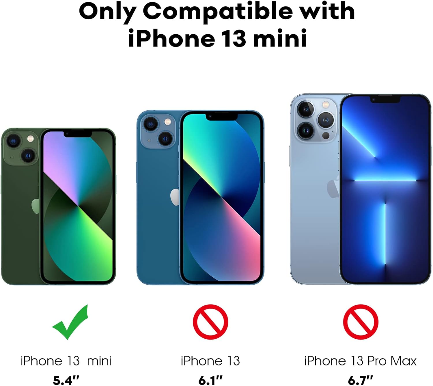 JETech Privacy Screen Protector for iPhone 13 mini 5.4-Inch with Camera Lens Protector, Anti-Spy Tempered Glass Film, Easy Installation Tool, 2-Pack Each