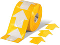 Mighty Line 5.5" Wide Solid Arrows Roll, Directional Sticker Sign Floor Marking Tape for Safety, Caution, Warning, Heavy-Duty, Peel and Stick, Adhesive, Industrial Quality, Yellow, Pack of 200