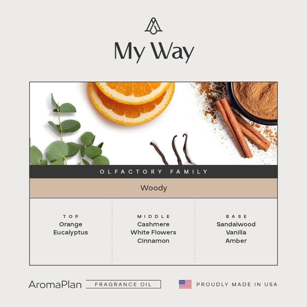 AromaPlan Hotel Scents My Way 5 Fl Oz (148ml), Home Luxury Aroma & Hotel Fragrance Diffuser Oil- Hotel Diffuser Oil for Aromatherapy- USA Made, Bigger Bottle, Bolder Aroma & Longer Lasting
