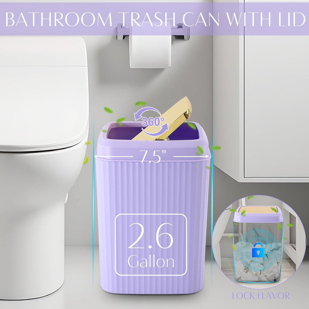 32PCS Bathroom Set Bathroom Sets with Shower Curtain and Rugs Purple Bathroom Accessories,Shower Curtain Set,Bathroom Rug Set with Bathroom Trash Can