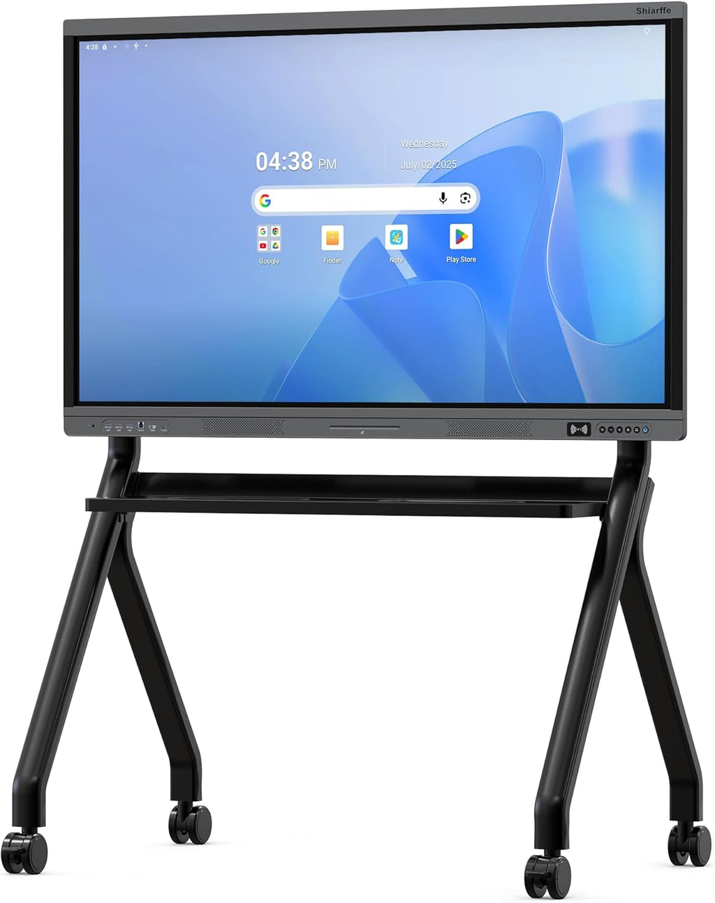 Shiarffe X5 Pro 4K 55 Inch Smart Board with Portable Stand, EDLA-Certified Digital Whiteboard, Touchscreen Interactive Display for Classroom Office Hybrid Work Home, Android OS