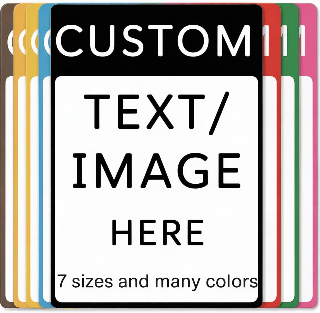 Custom Aluminum Signs – Personalized Weatherproof Metal Signs for Indoor & Outdoor Use – Multiple Sizes – Add Text/Logo – Optional Reflective & Double-Sided Printing – for Home, Business, Hazard, Garden, Door & Commercial Use (vertical, 16x12inch)