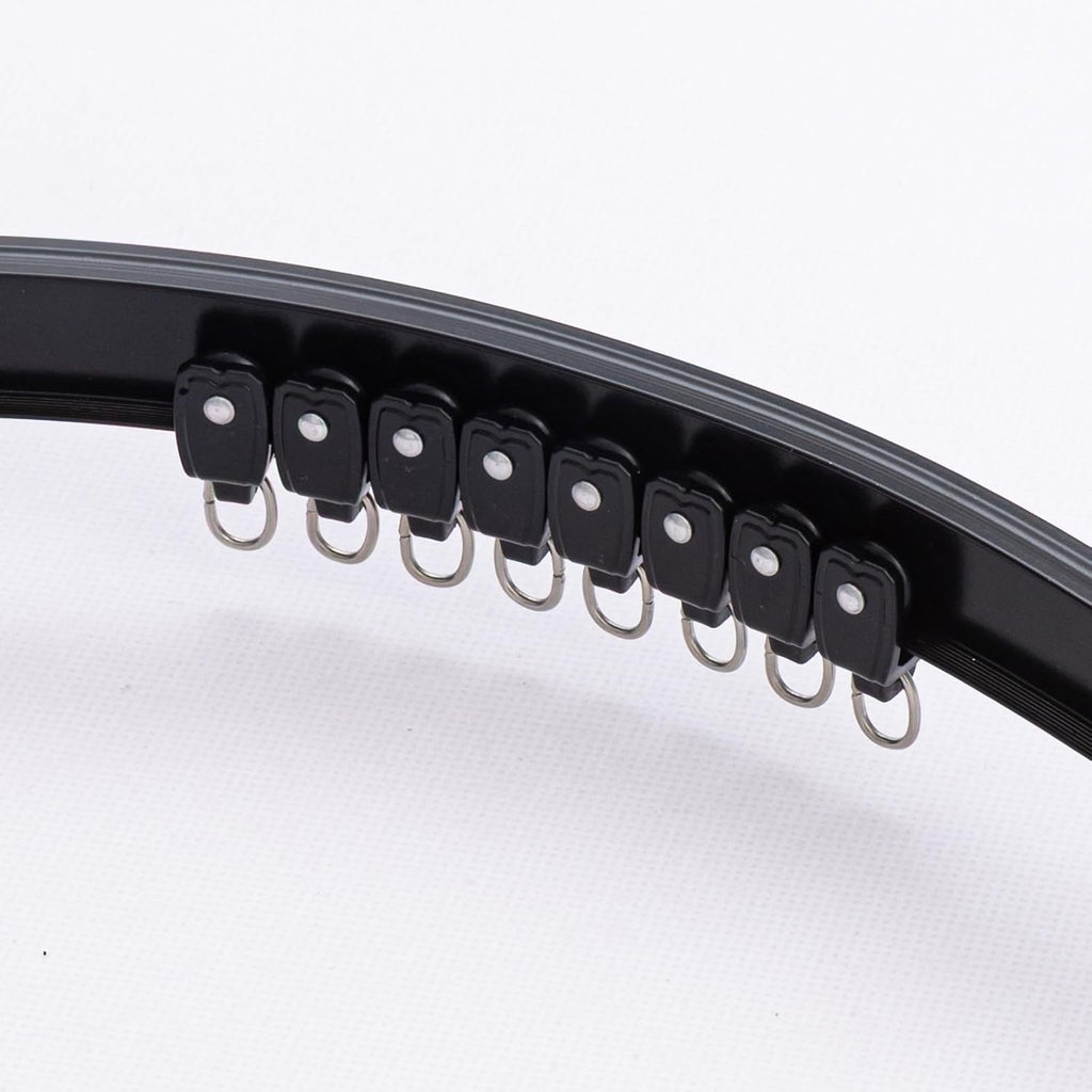 Bendable Ceiling Curtain Track Black Pulley 20pcs