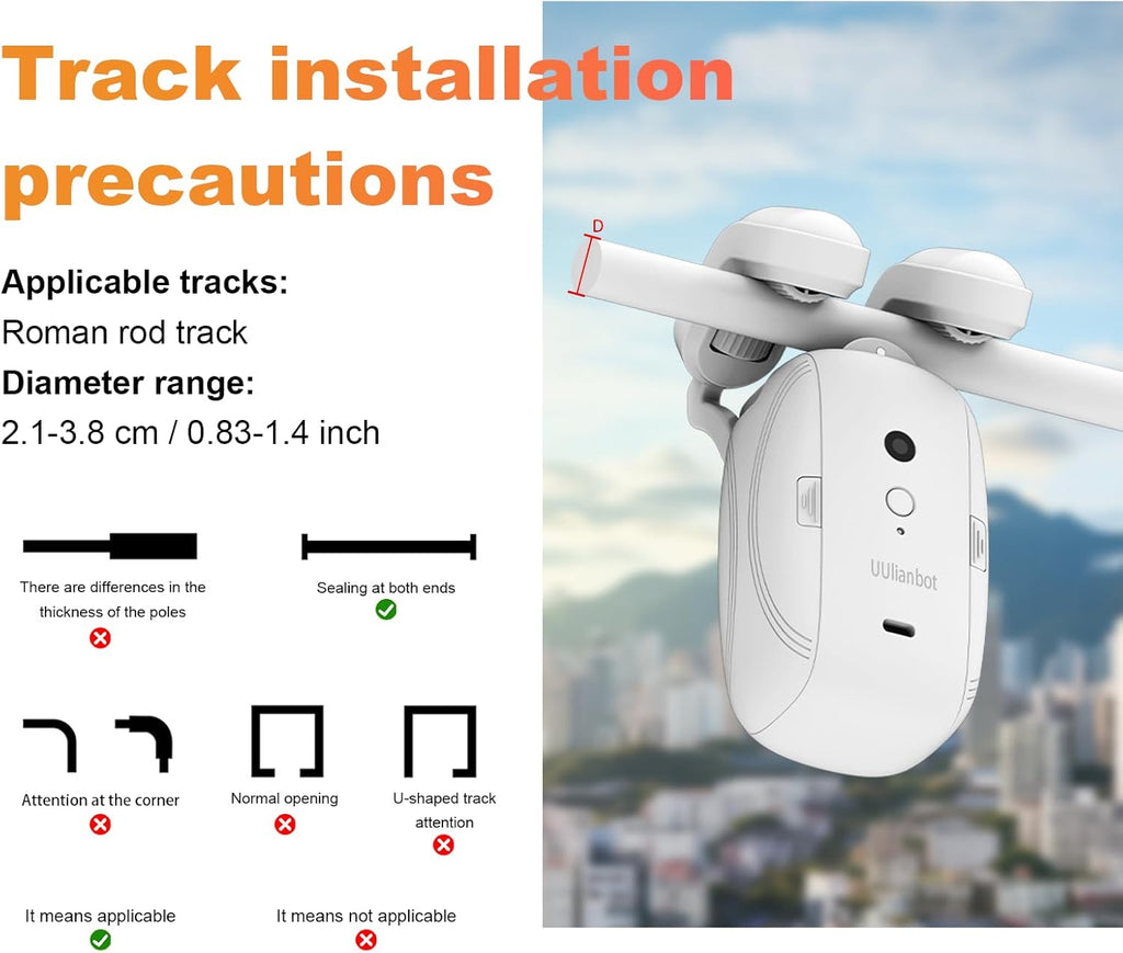 Automatic Curtain Opener - Gifts for Women and Men,Electric Curtain with Remote Smart Curtain Opener Electronic for Roman Rails
